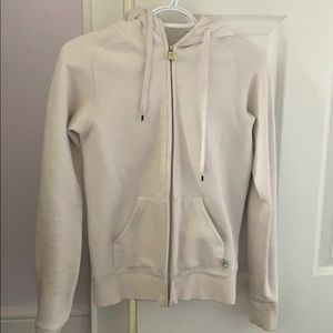 white tna zip up sweater